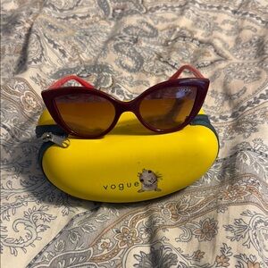 Vogue Red and Yellow Cat-Eye Kids Sunglasses